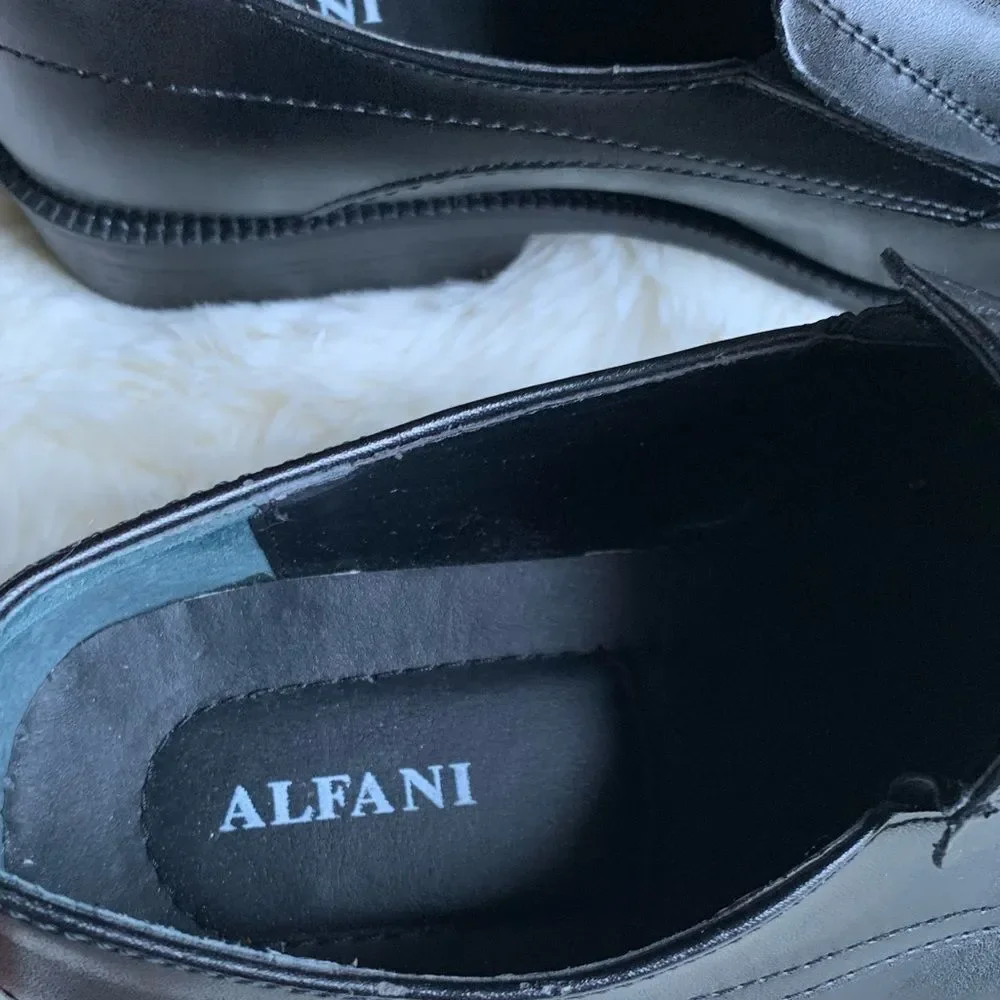 𝅺Alfani Ascher Mens‎ Black Slip on Loafers